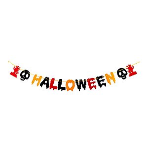 Faixa de Halloween - "Halloween" - 1 unidade - Silver Festas - Rizzo Confeitaria