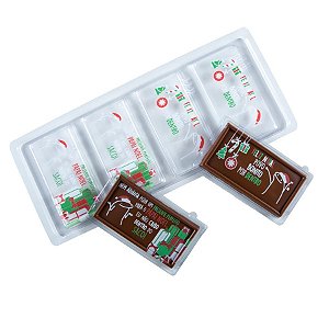 Blister Decorado com Transfer Para Chocolate - Tablete - Flork Natal - BLN014801 - 1 unidade - Stalden - Rizzo