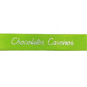 Fita de Cetim Verde Chocolates Caseiros - ECF003H - Cor 098 - 15mm x 10m - 1 unidade - Progresso - Rizzo