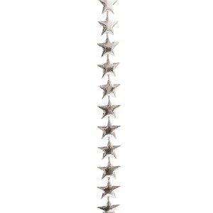 Fio Decorativo Estrela  Prata - 1,2 cm x 5 m - 1 unidade - Cromus - Rizzo Confeitaria