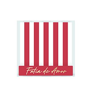 Embalagem Slice Para Fatia de Bolos ou Tortas - Fatia de Amor - Vermelho - 5 unidades - Cromus  - Rizzo