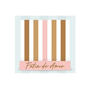 Embalagem Slice Para Fatia de Bolos ou Tortas - Fatia de Amor - Rosa - 5 unidades - Cromus  - Rizzo