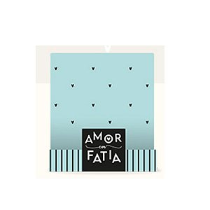 Embalagem Slice Para Fatia de Bolos ou Tortas - Amor em Fatia - Azul - 5 unidades - Cromus  - Rizzo