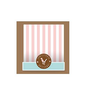 Embalagem Slice Para Fatia de Bolos ou Tortas - Artesanal - Azul e Rosa - 5 unidades - Cromus  - Rizzo