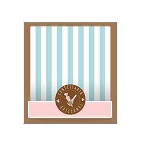 Embalagem Slice Para Fatia de Bolos ou Tortas - Artesanal - Rosa e Azul - 5 unidades - Cromus  - Rizzo