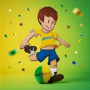 Painel Decorativo - Jogador de Futebol Brasileiro - 46cm - 1 unidade - Rizzo