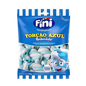 Marshmallow Torção Azul Recheadinho - 80 g - 1 unidade - Fini - Rizzo