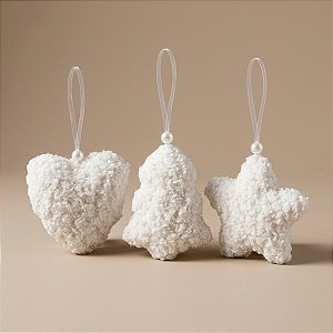 Kit para Pendurar de Natal Decorativo - Branco - 1 unidade - Cromus - Rizzo