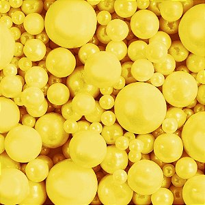Confeito Sugar Beads Polido Amarelo Sortidos - 1 unidade - Cromus Linha Profissional Allonsy - Rizzo