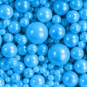 Confeito Sugar Beads Perolizado Azul Escuro Sortidos  - 1 unidade - Cromus Linha Profissional Allonsy - Rizzo