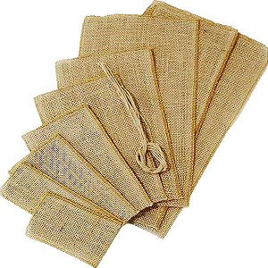 Saco De Juta - 20 x 25 cm - 5 unidades - EcoArt Embalagens - Rizzo