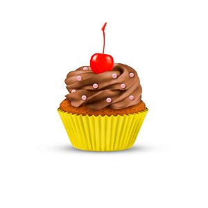 Forminha para Mini Cupcake - Amarelo - 45 unidades - Plac - Rizzo