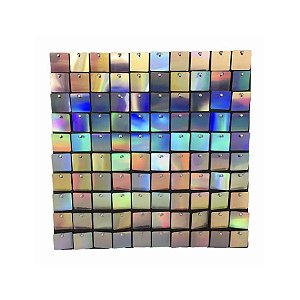Painel Metalizado Shimmer Wall Prata Furtacor - 30x30cm - 1 unidade - Rizzo