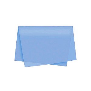 Papel Seda - 48 cm x 60 - Azul Claro - 10 unidades - Villa Pack - Rizzo