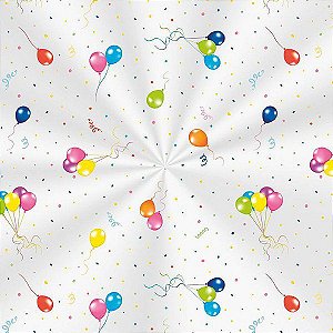 Saco Transparente Decorado Festa dos Balões - 15x22cm - 100 unidades - Cromus - Rizzo