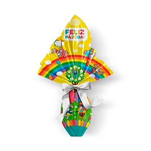 Saco Express 24x24cm para Ovos de 100g a 150g - Bom Dia Amarelo - 5 unidades - Cromus - Rizzo