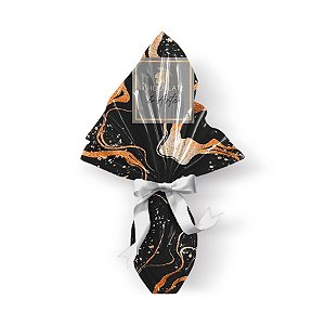 Saco Express 39x39cm para Ovos de 350g a 500g - Chocoarte Preto - 5 unidades - Cromus Páscoa - Rizzo