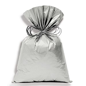 Saco 10x14 cm P/Presente Metalizado - Prata Opacque - 1000 unidades - Cromus Atacado - Rizzo