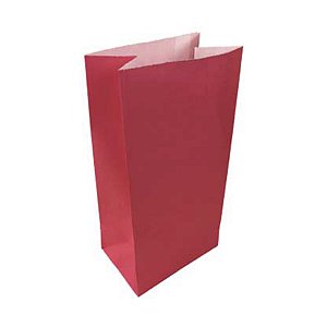 Saquinho de Papel Kraft Vermelho - 9x18x6cm - 24 unidades - Rizzo