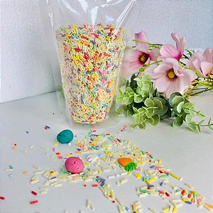 Confeito Decorativo - Fairy Sprinkles - Branco - Sortido - 250g - 1 unidade - Rizzo