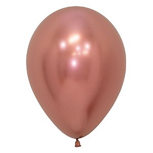 Balão de Festa Latéx Reflex - Rose Gold (Cor:968) -  Sempertex - Rizzo