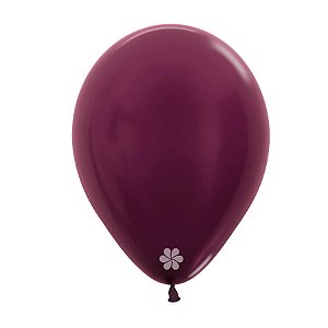 Balão de Festa Latéx Metal - Bordô (Cor:518) -  Sempertex - Rizzo