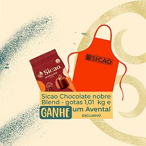 Kit Promocional Chocolate Nobre Blend em Gotas Sicao  1,01 kg + Avental - Rizzo