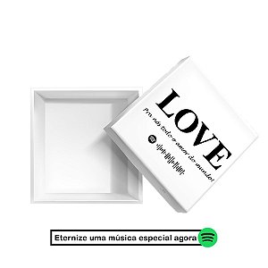 Caixa Cubo Personalizada Dia dos Namorados - Love Spotify - 1 unidade - Rizzo