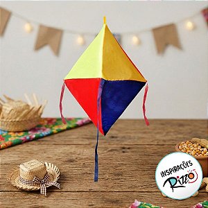 Balão de Festa Junina em Nylon Grande 24x24x52,5cm - Sortido - 1 unidade - Rizzo