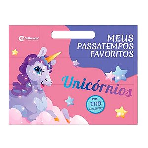 Livro Passatempos com 100 Adesivos - Unicornio - 1 unidade - Culturama - Rizzo