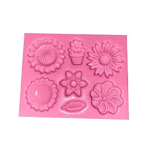 Molde de Silicone Folha Vaso Margarida S1416 - 1 unidade - Molds Planet - Rizzo