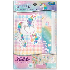 Kit Festa Unicórnio - 1 unidade - Festcolor - Rizzo