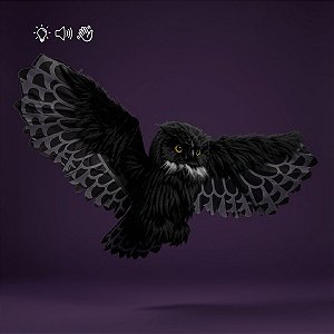 Enfeite Decorativo de Halloween Com Luz,Som e Movimento - Coruja - 96x33cm - 1 unidade - Cromus - Rizzo