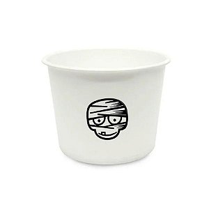 Balde de Pipoca Branco - Silhueta Múmia - 1 unidade - Rizzo