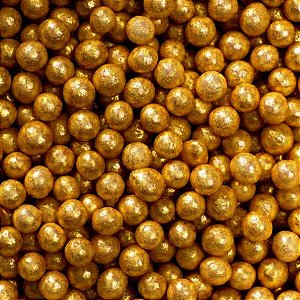 Confeito Pérolas - Dourado - Pequeno - 60g - 1 unidade - Jeni Joni - Rizzo