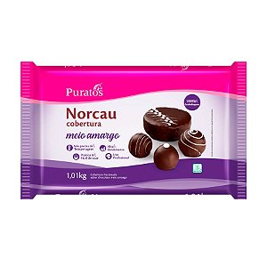 Cobertura Norcau Chocolate Meio Amargo - Barra - 1,01kg - 1 unidade - Puratos  - Rizzo