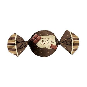 Papel Trufa 14,5x15,5cm - Chocolate Belga - 100 unidades - Cromus - Rizzo