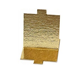 Base Class para Doce Quadrada - Ouro - 7,5cm - 25 unidades - Stalden - Rizzo