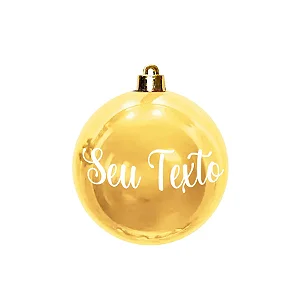 Bola de Natal Personalizada - Ouro Perolado - 1 unidade - Rizzo Personalizado