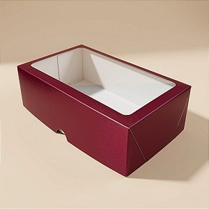 Caixa com Visor S27 (15cmx20cmx6cm) - Marsala - 10 unidades - ASSK - Rizzo