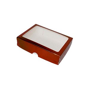 Caixa com Visor S27 (15cmx20cmx6cm) - Marsala - 10 unidades - ASSK - Rizzo