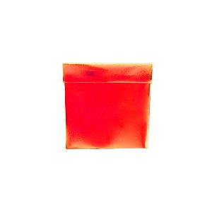 Caixa Cubo Para Presente Metalizada com Textura Vermelho 8x8x8cm   - 10 unidades - ASSK - Rizzo