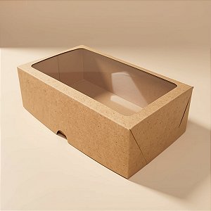 Caixa com Visor S27 (15cmx20cmx6cm) - Kraft - 10 unidades - ASSK - Rizzo
