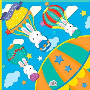 Saco Express 32x32cm para Ovos de 150g a 200g - Balão Mágico Azul - 25 unidades - Cromus - Rizzo