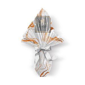 Saco Express 39x39cm para Ovos de 350g a 500g - Chocoarte Branco - 25 unidades - Cromus - Rizzo