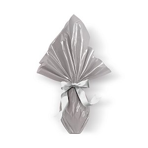 Saco Express 32x32cm para Ovos de 150g a 200g - Prata Metalizado - 25 unidades - Cromus - Rizzo