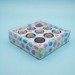 Caixa Base Brigadeiro - Páscoa Branca - N°2 (13x13x4cm) - 5 unidades - ASSK - Rizzo
