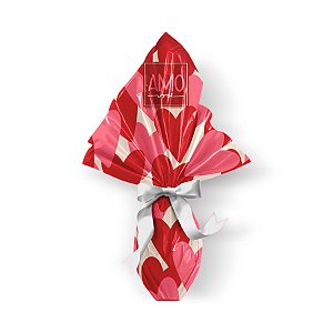 Saco Express 37,5x37,5cm para Ovos de 250g a 350g - Amo Você - 5 unidades - Cromus - Rizzo