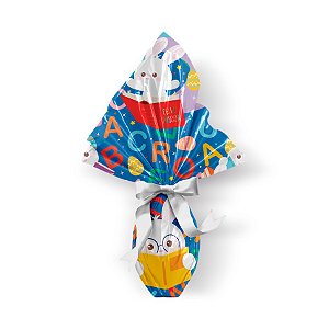 Saco Express 24x24cm para Ovos de 100g a 150g - ABC Azul - 25 unidades - Cromus - Rizzo