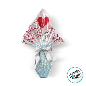 Saco Express 37,5x37,5cm para Ovos de 250g a 350g - Explosão Amor Vermelho - 5 unidades - Cromus - Rizzo